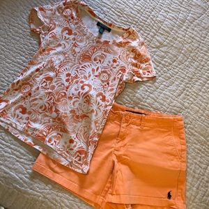 Ralph Lauren Shorts and Tshirt